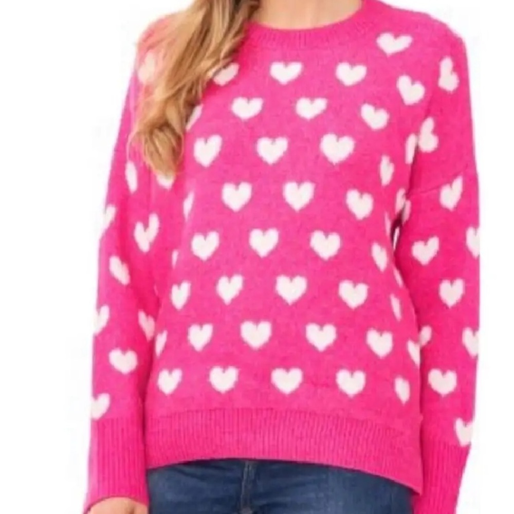 Women’s Vince Camuto Hart, high low pink sweater size extra large